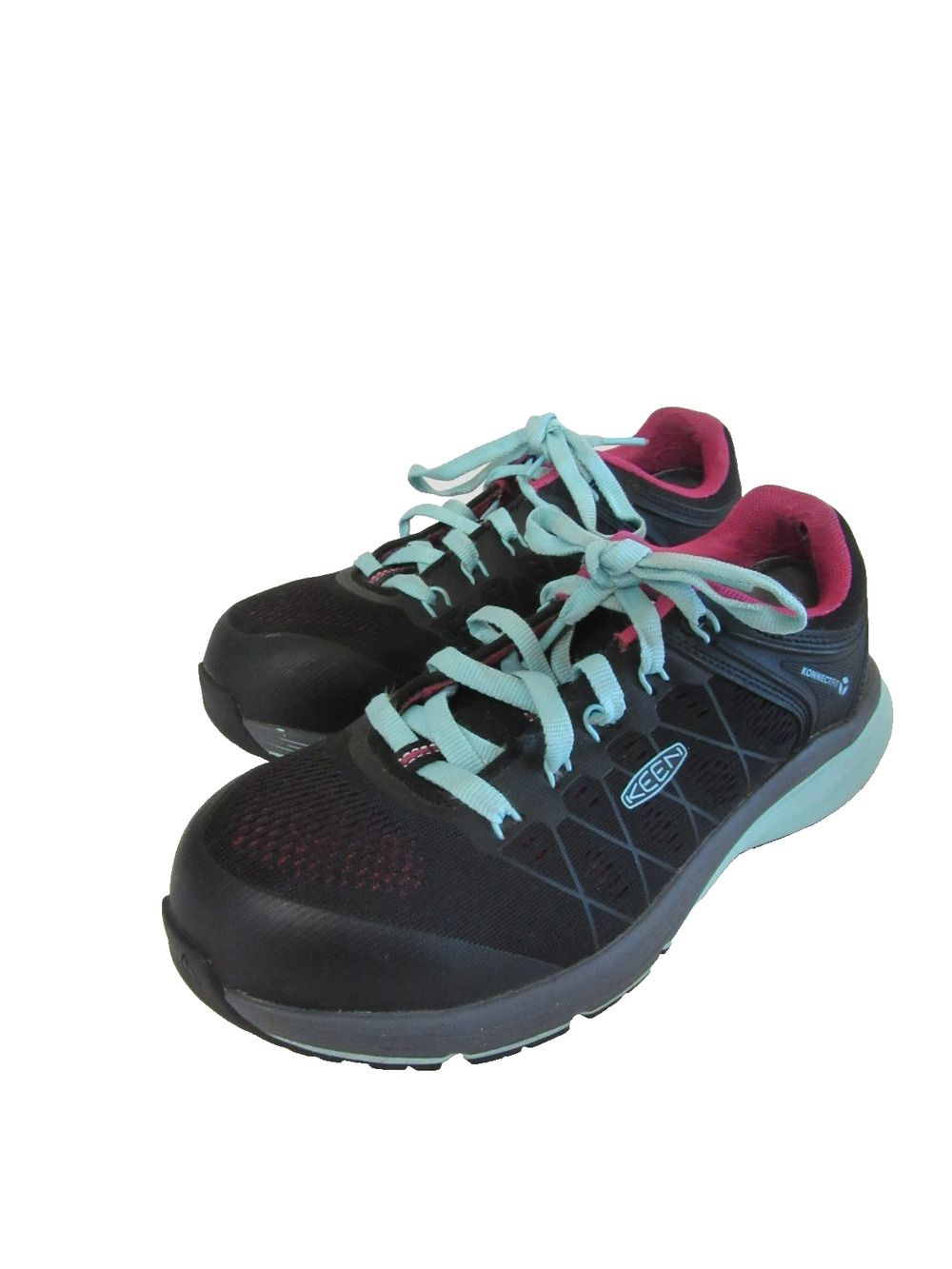 KEEN Black & Green Konnectfit 8.5M Carbon Fibre Toe Low Top Lace Up Sneakers